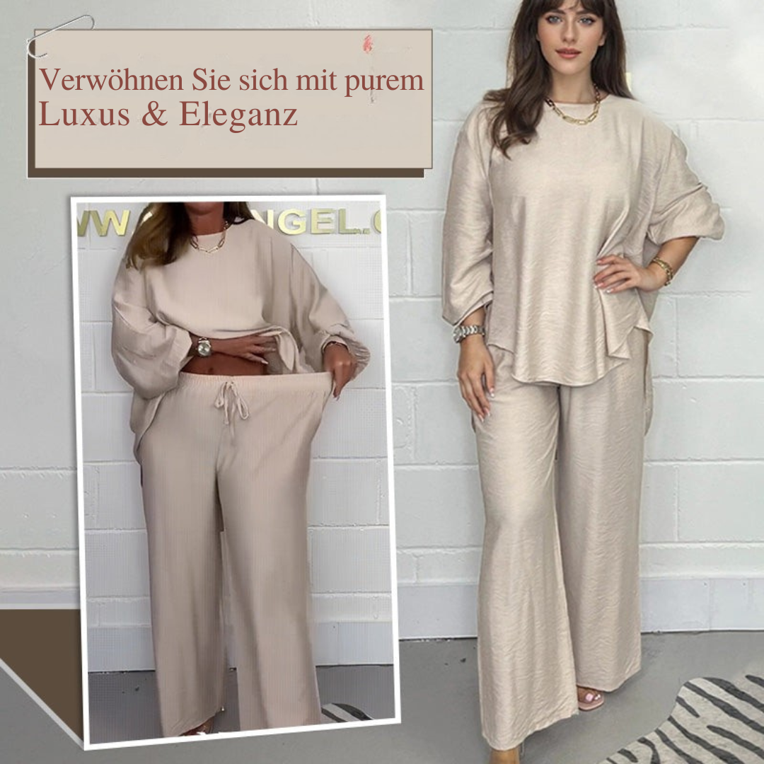 Charity | Lässiges Set aus Top und Hose mit weitem Schnitt