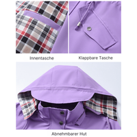 Myla™ | Funktionale Damenjacke mit Karomuster & wasserfestem Komfort