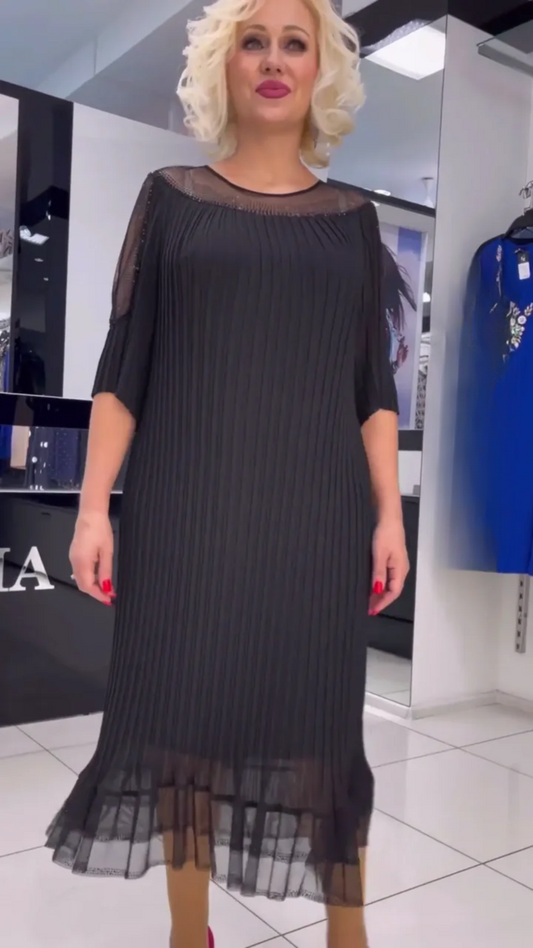 Zendie | Feminines Faltenkleid für elegante Anlässe