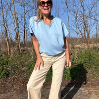 Sam | Stylisches Top mit Kartuschenmuster