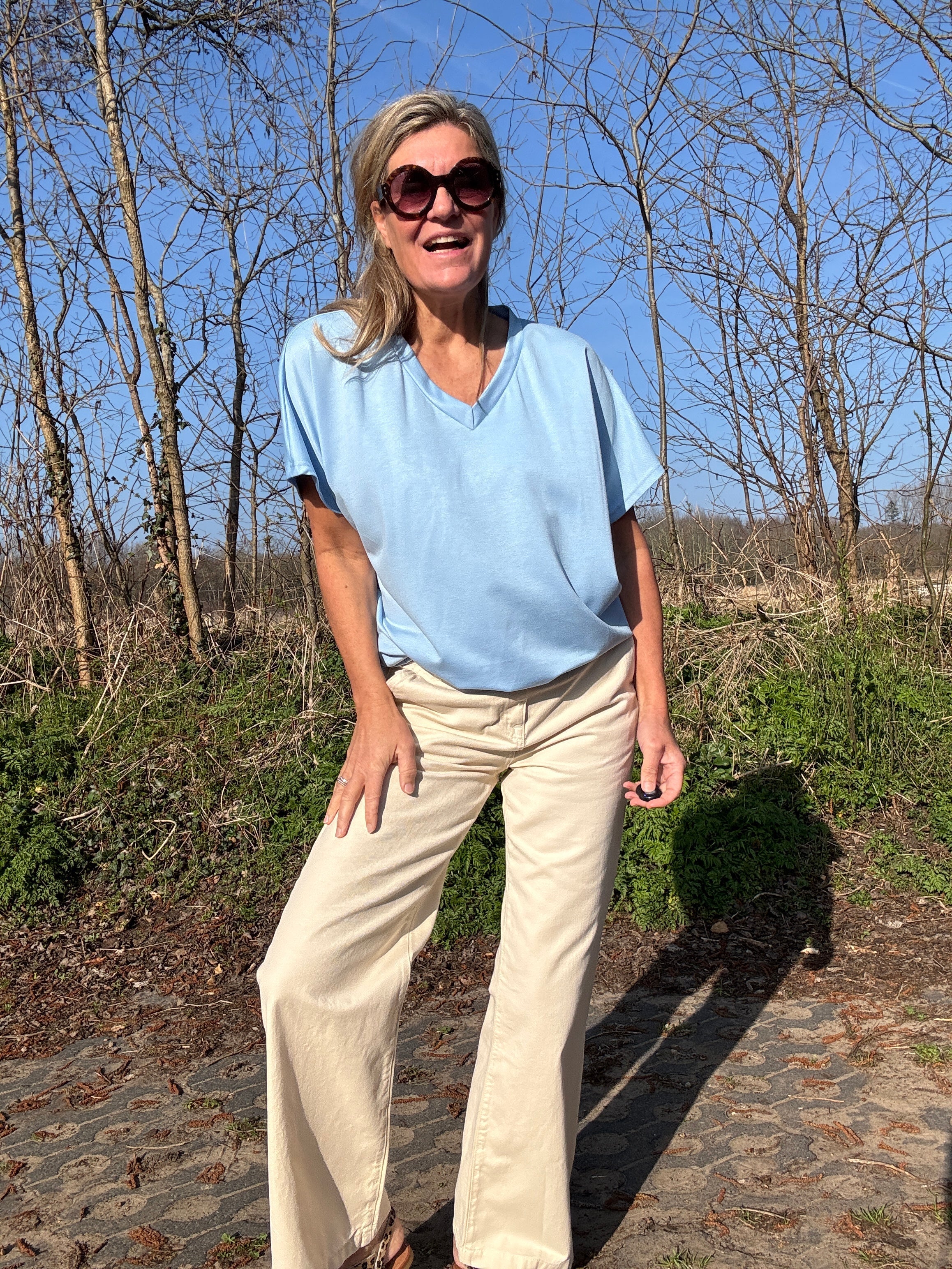 Sam | Stylisches Top mit Kartuschenmuster