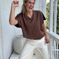 Sam | Stylisches Top mit Kartuschenmuster