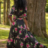 Medel | Florales gestuftes Maxikleid