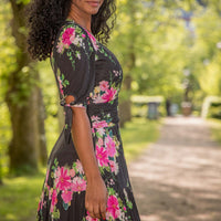 Medel | Florales gestuftes Maxikleid