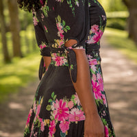 Medel | Florales gestuftes Maxikleid