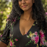 Medel | Florales gestuftes Maxikleid