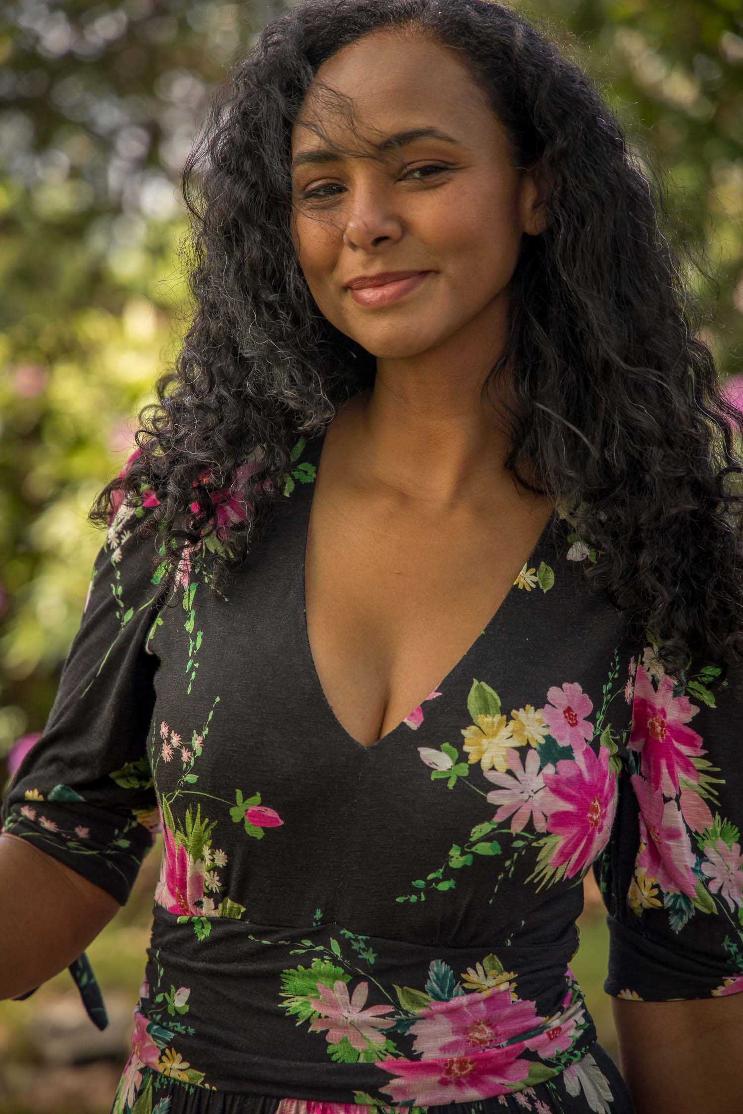 Medel | Florales gestuftes Maxikleid