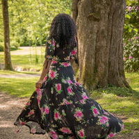 Medel | Florales gestuftes Maxikleid