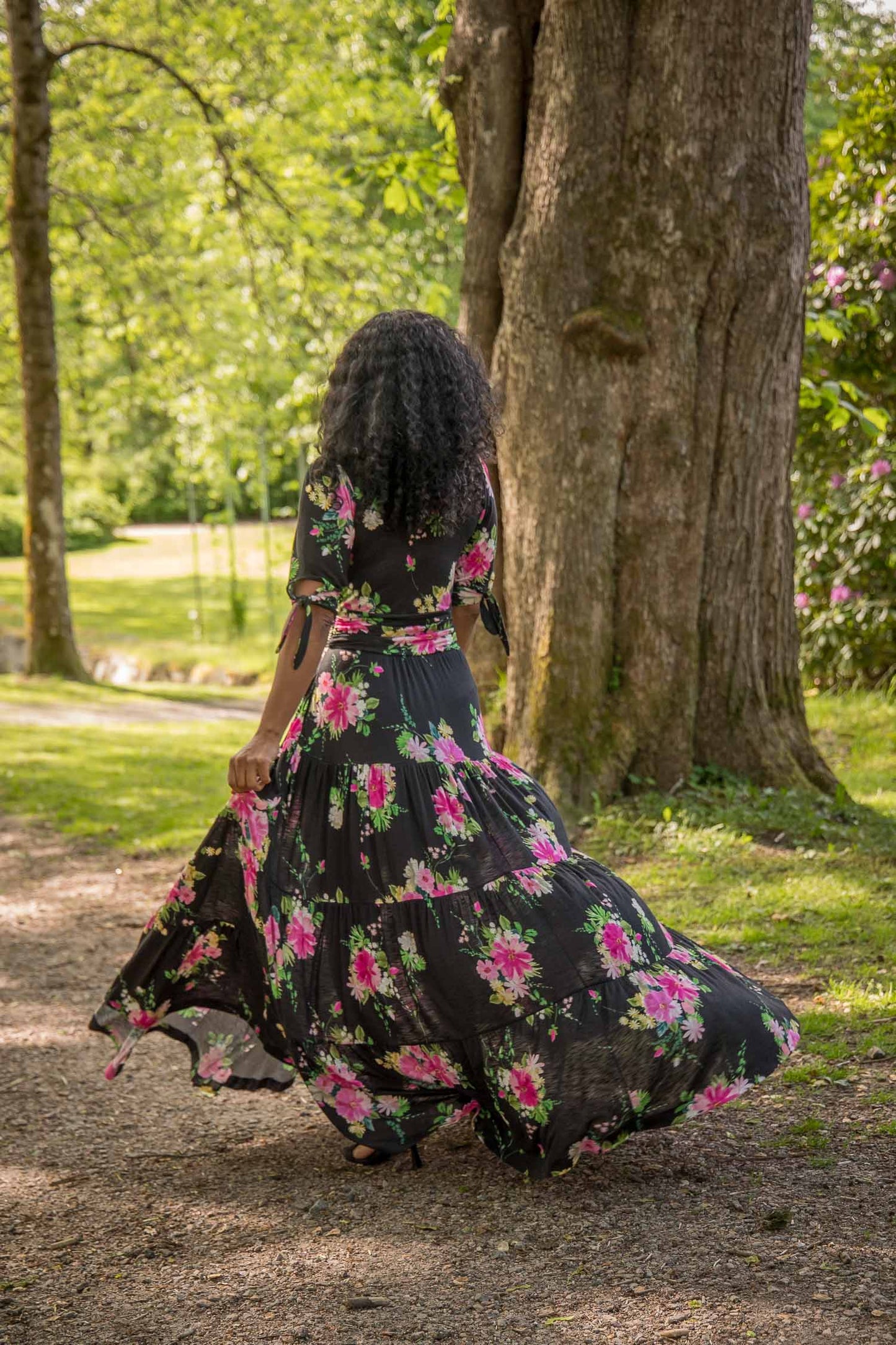 Medel | Florales gestuftes Maxikleid