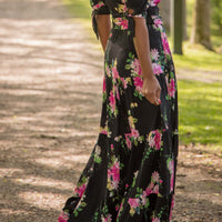 Medel | Florales gestuftes Maxikleid