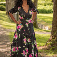 Medel | Florales gestuftes Maxikleid