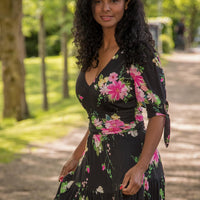 Medel | Florales gestuftes Maxikleid