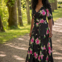 Medel | Florales gestuftes Maxikleid