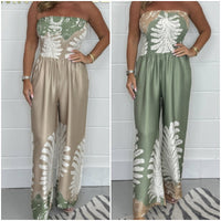 Lolita | Luftiger trägerloser Jumpsuit mit Print