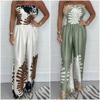 Lolita | Luftiger trägerloser Jumpsuit mit Print