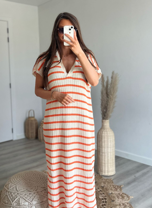 Isa | Luftiges Kleid in Orange