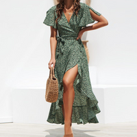 Luia | Blumendruck Rüschen-Wickelkleid