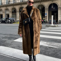 Paloma | Langer Mantel aus Kunstpelz