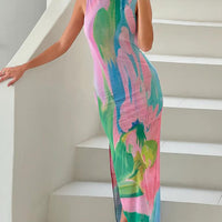 Kaye | Elegantes rückenfreies Midikleid mit sexy Seitenschlitzen