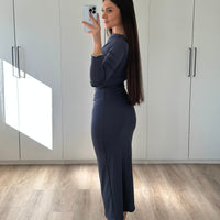 Ebaries | Drapiertes Midikleid