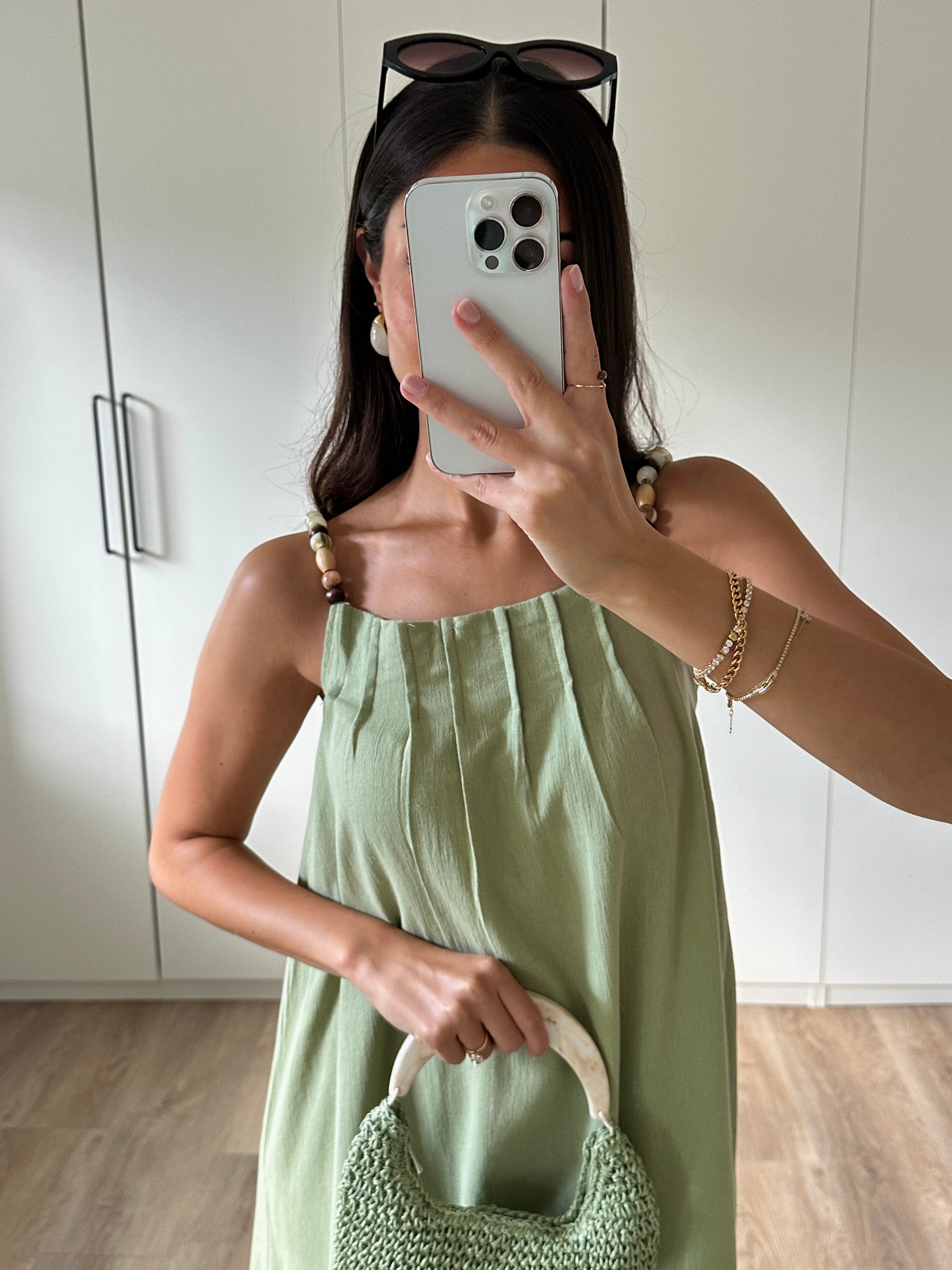 Selanie | Midikleid mit Perlen