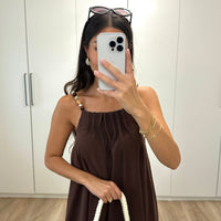 Kailany | elegantes Midikleid, verziert mit Perlen.