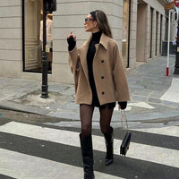 Linsey | Trendiger, übergroßer Wollmantel