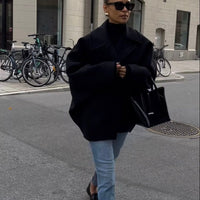 Linsey | Trendiger, übergroßer Wollmantel