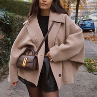 Linsey | Trendiger, übergroßer Wollmantel