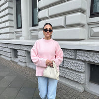 Beth | Oversize-Hüftpullover in Rosa