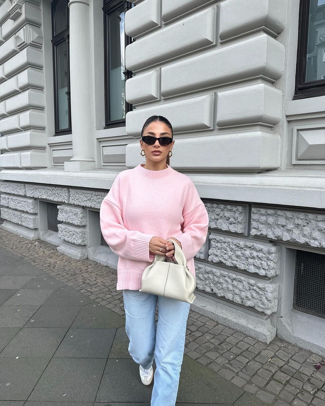 Beth | Oversize-Hüftpullover in Rosa