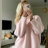 Beth | Oversize-Hüftpullover in Rosa