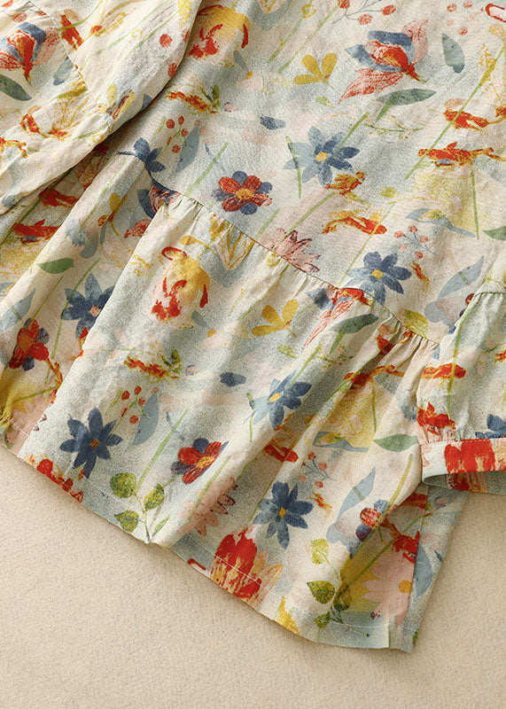 Tamia | Feminine Bluse mit floralen Akzenten und Naturstoffen