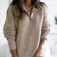 Amelia | Strickpullover mit Reißverschluss