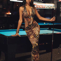 Paola | Sexy Maxikleid mit Valarie-Print