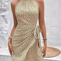 Bleu | Neckholder-Krawatten Sommerkleid