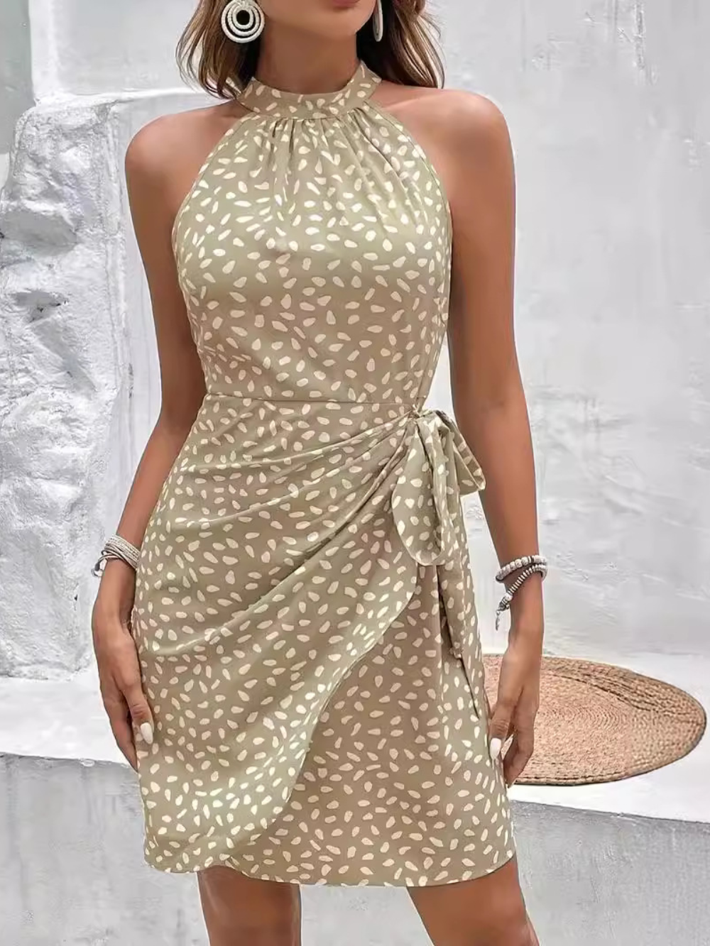 Bleu | Neckholder-Krawatten Sommerkleid