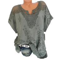 Davinia | Besticktes T-Shirt mit V-Ausschnitt