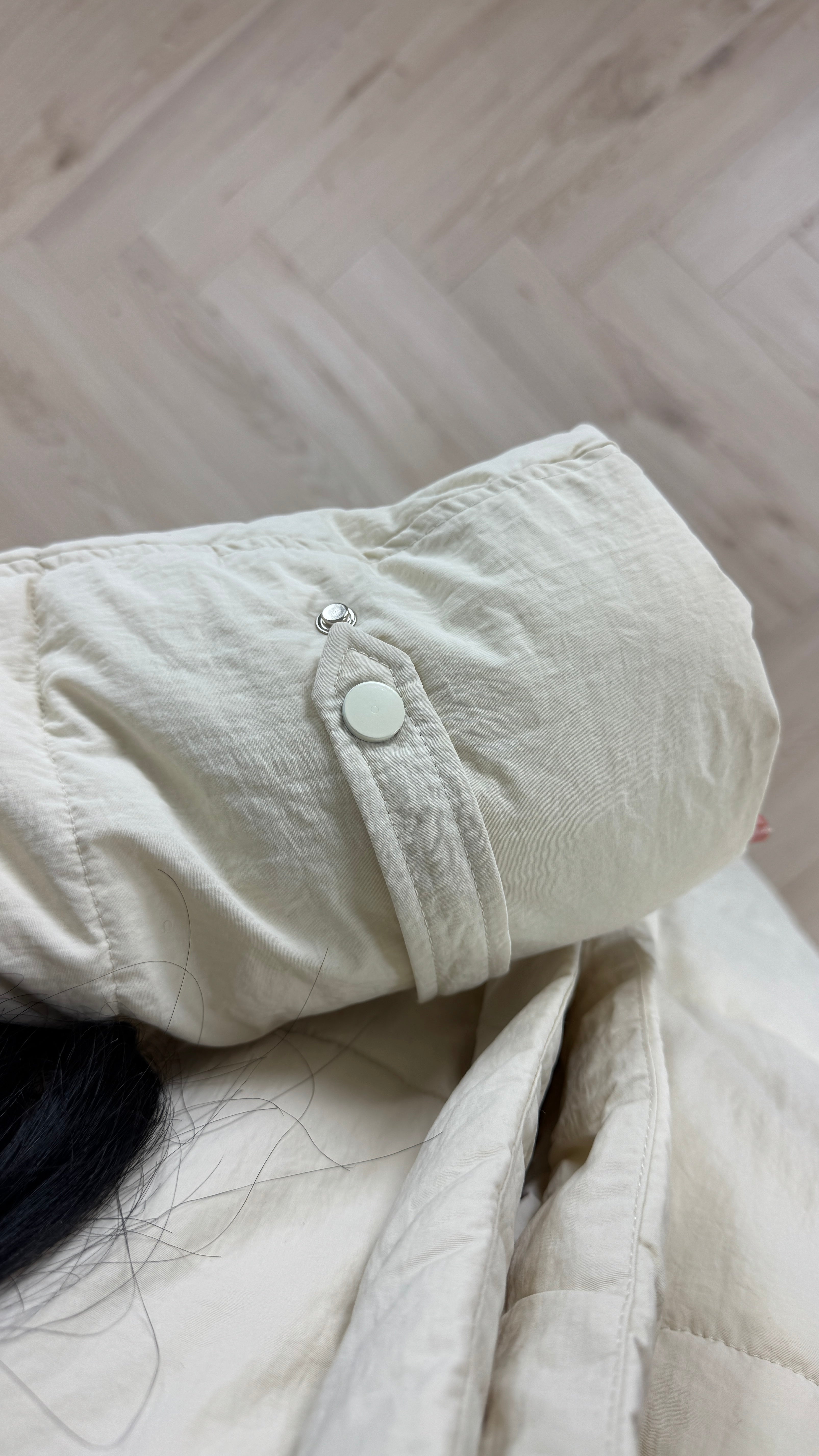 Amica | Lange Steppjacke mit hohem Kragen