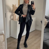 Nina | Klassische Lederjacke für Damen, edel & vielseitig