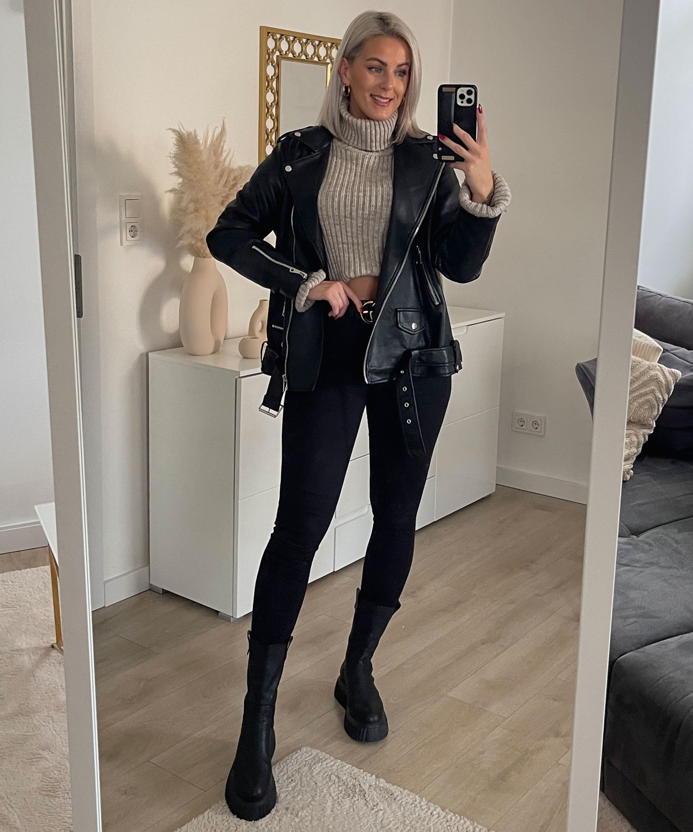 Nina | Klassische Lederjacke für Damen, edel & vielseitig