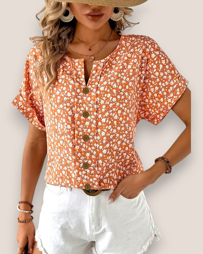 Maye | Geblümtes Button-Down Oberteil