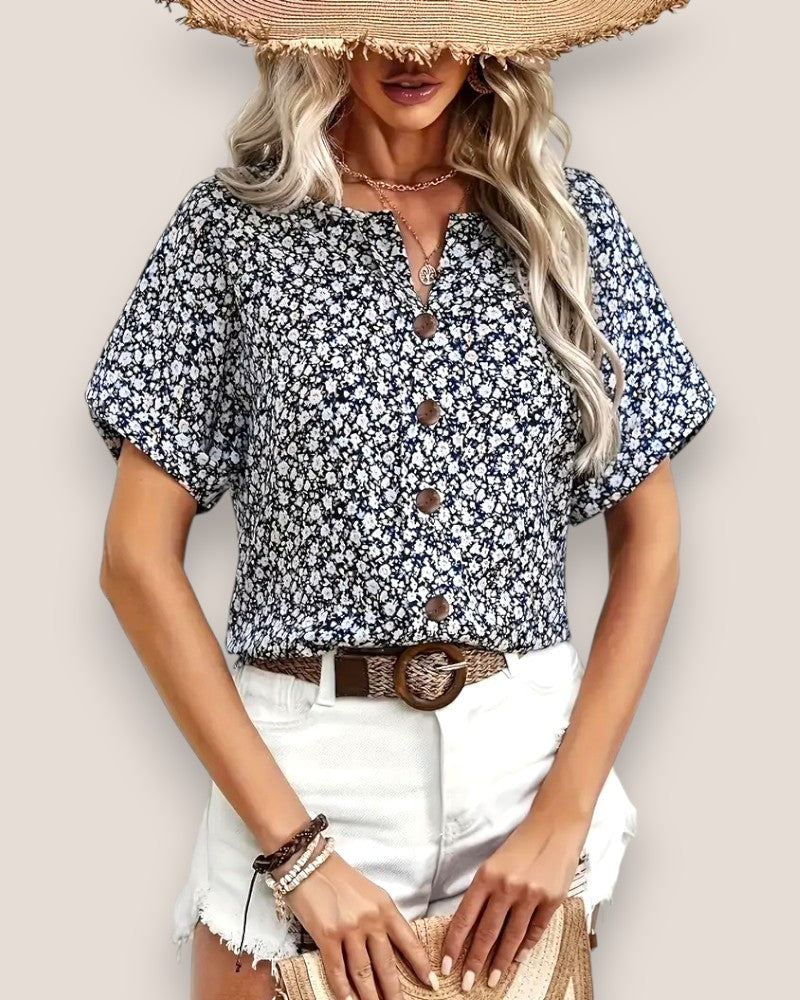 Maye | Geblümtes Button-Down Oberteil