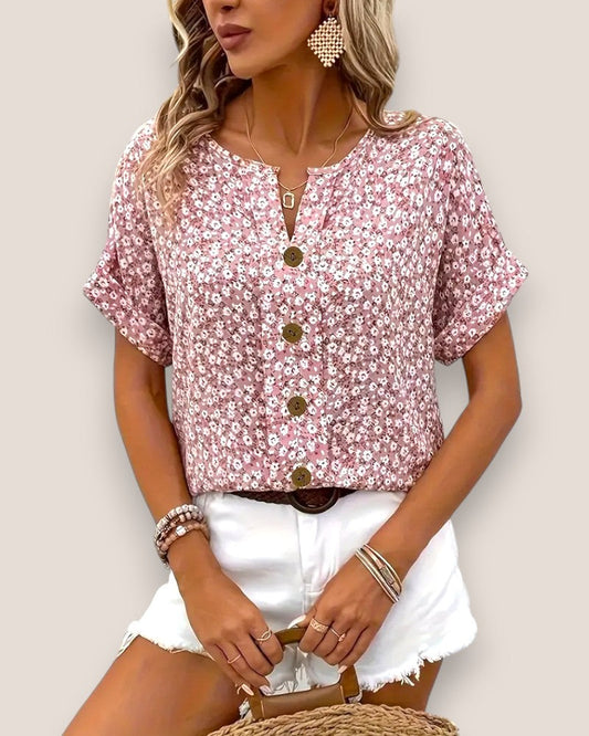 Maye | Geblümtes Button-Down Oberteil