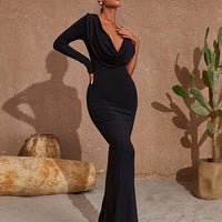 Emerald | Stilvolles Abendkleid mit offener Schulter und Rücken