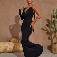 Emerald | Stilvolles Abendkleid mit offener Schulter und Rücken