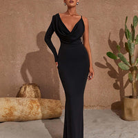 Emerald | Stilvolles Abendkleid mit offener Schulter und Rücken