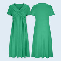 Fren | Midikleid mit gedrehtem V-Ausschnitt