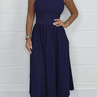 Itzel | Ärmelloses Midikleid mit Schlagseite