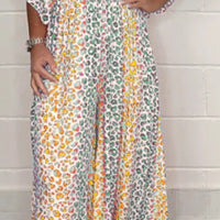 Alison | Kleid mit V-Ausschnitt und Leopardenmuster